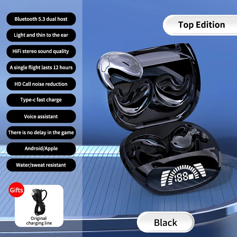 NNEOBA Mini Noise Cancelling TWS Wireless Sports Headphones with Bluetooth 5.3
