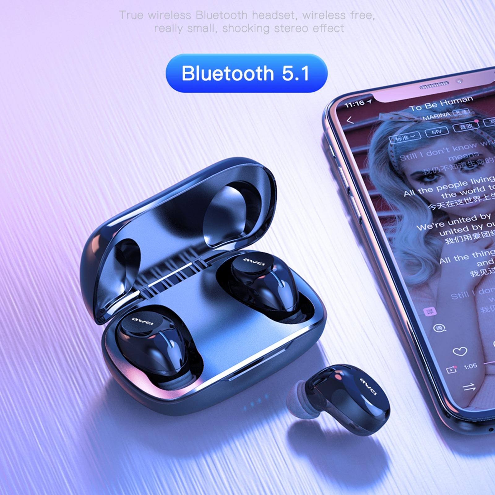 NNEDSZ Wireless Bluetooth 5.1 Headset - True Compact And Colourful - White