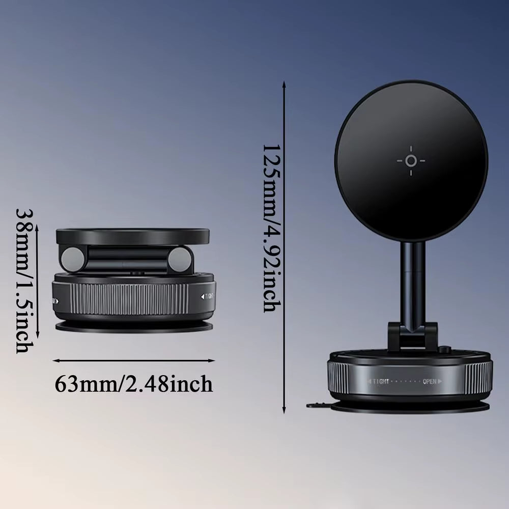 Strong Suction Cup 360° Rotating Magnetic Phone Holder for Cars - Ultimate Mobile Mount