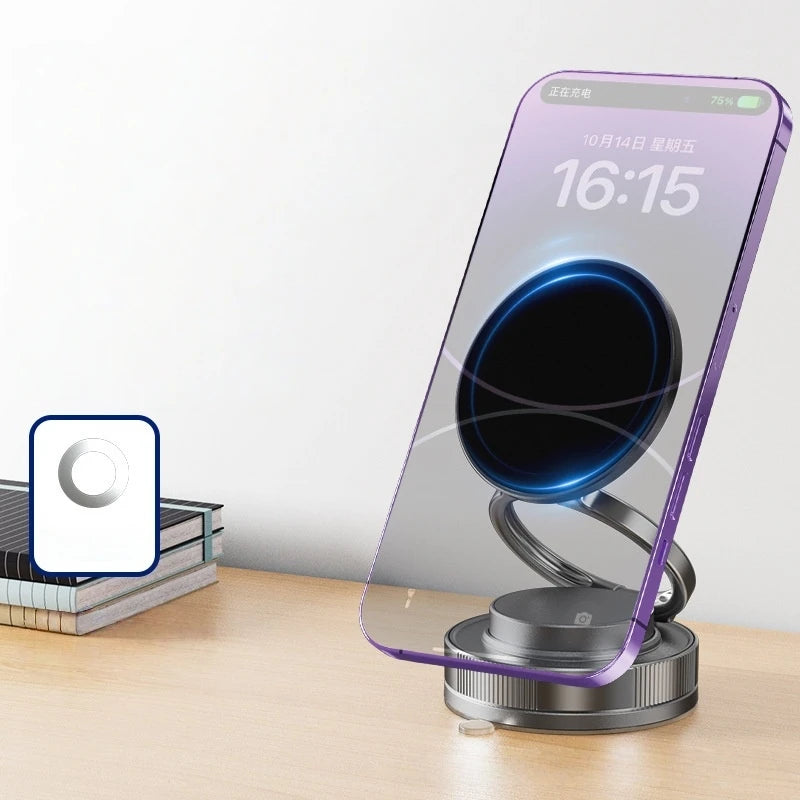 360° Adjustable Magnetic Car Mount with Strong Suction for GPS and Phone Support on Auto Dashboard