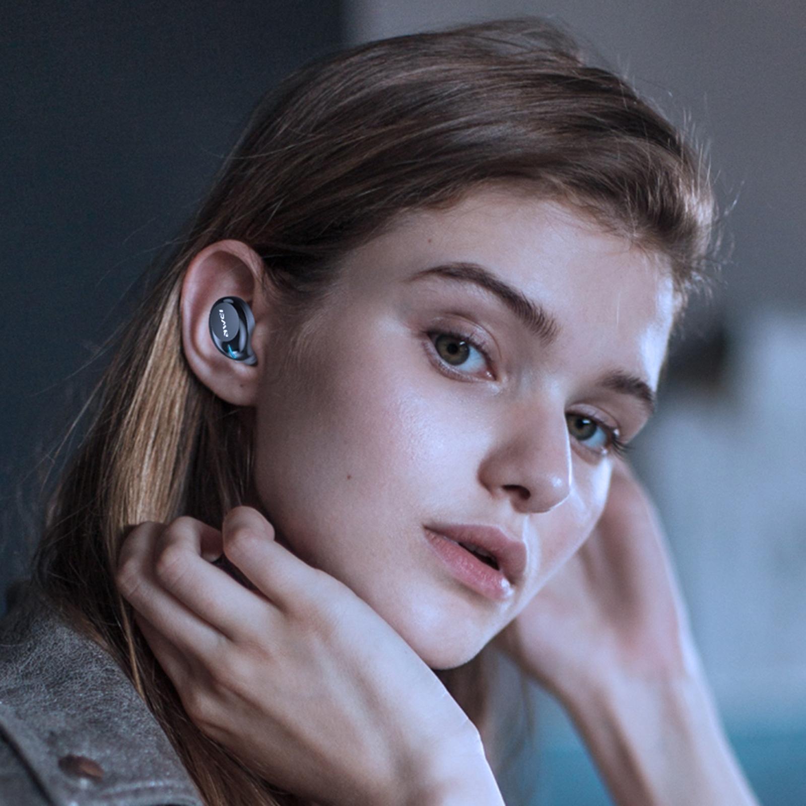 NNEDSZ Wireless Bluetooth 5.1 Headset - True Compact And Colourful - White