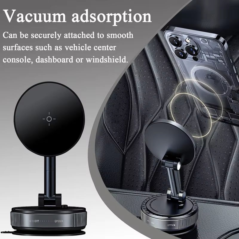 Strong Suction Cup 360° Rotating Magnetic Phone Holder for Cars - Ultimate Mobile Mount