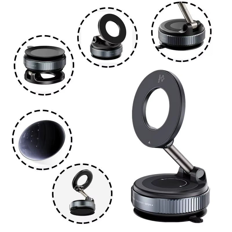 Vacuum Magnetic Suction Phone Holder Strong Suction Cup Mobile Phone Holder Adjustable Smartphone Stand Automotive Cellphone
