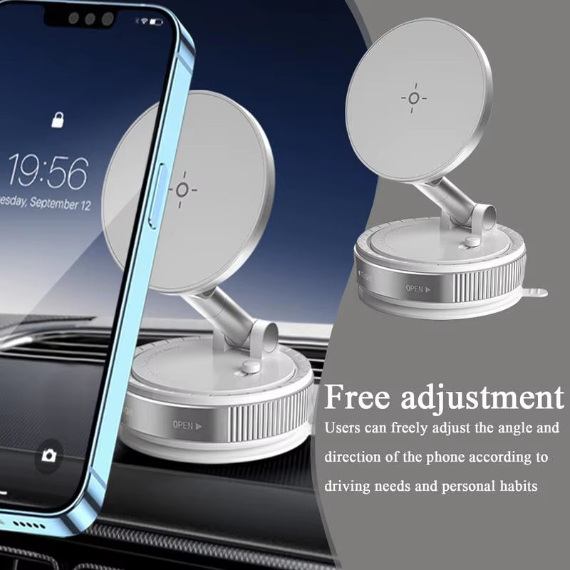 Strong Suction Cup 360° Rotating Magnetic Phone Holder for Cars - Ultimate Mobile Mount